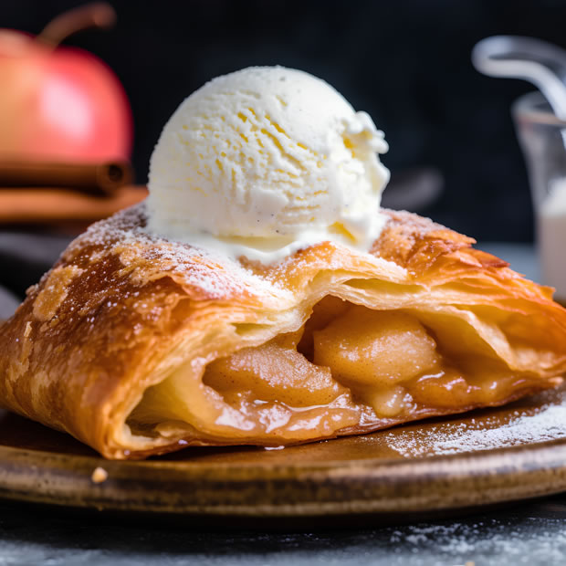 OecherDeal prsentiert das Eiscafe Goethe mit einem Apfelstrudel